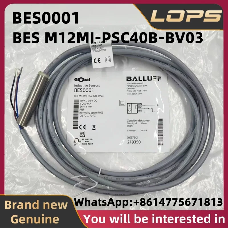 

BES0001 New Original BALLUFF Proximity switch sensor BES M12MI-PSC40B-BV03 in stock, welcome to consult.
