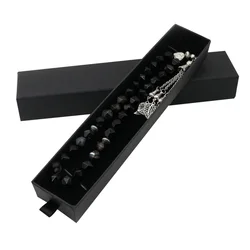 Gift box and bracelet Natural black agate 33 Tabis size 10mm Muslim Misbaha man's only prayer bead stone rose Islamic Suhatabis