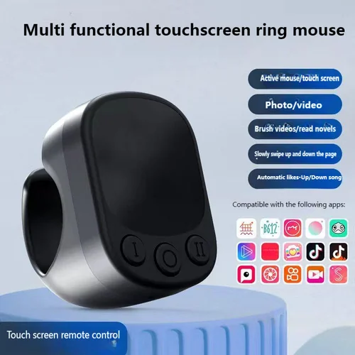 Imagen 1 del producto Ratón inalámbrico con Bluetooth y pantalla táctil, Control remoto, ligero, Tiktok, YouTube, Mini Air, para tableta iOS y Android