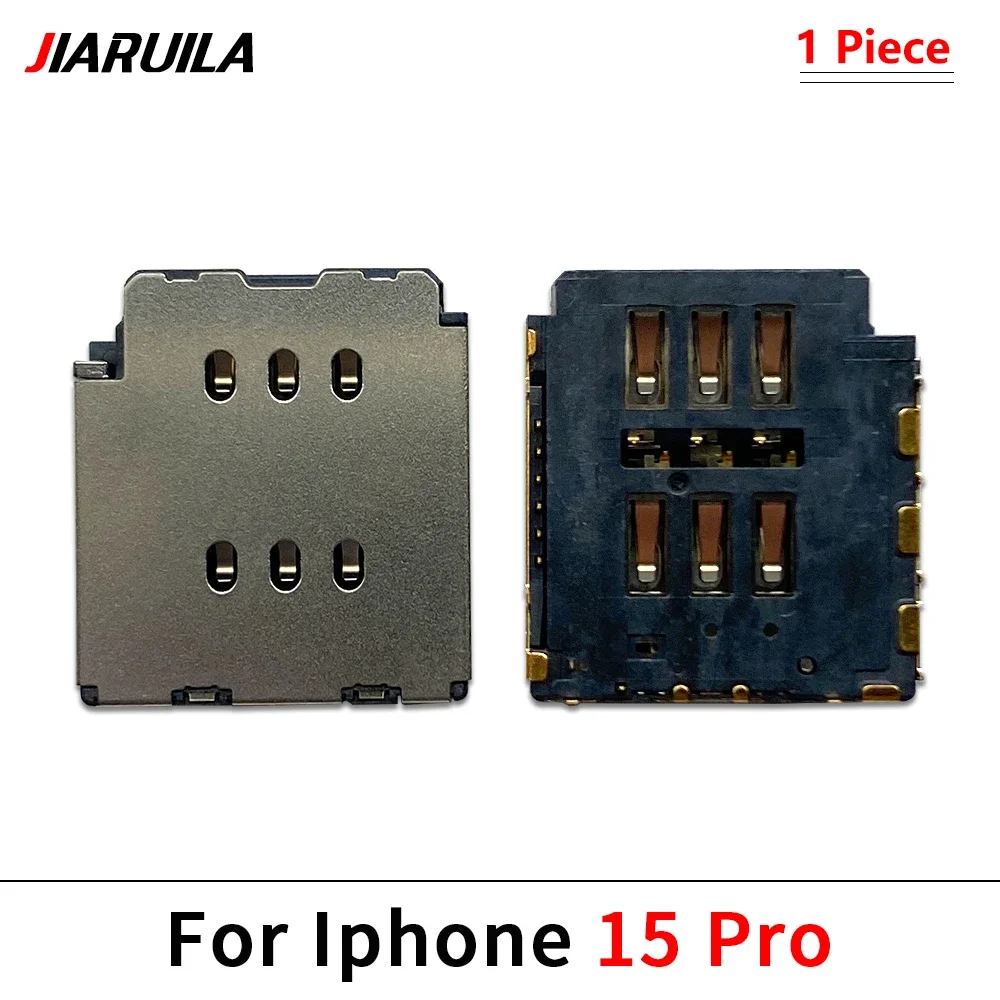 50Pcs,SIM Card Reader Holder Connector Slot Flex Cable Replacement Parts For IPhone 13 mini 14 Plus 15 Pro Max 13 Pro Dual Card