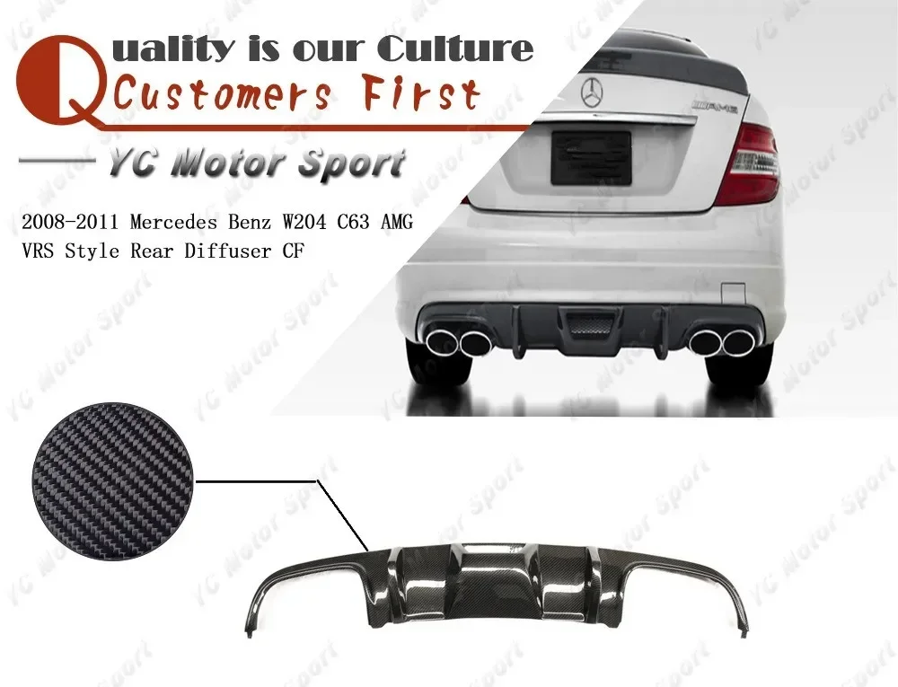 

Clearance Sale Car Accessories Carbon Fiber VRS Style Rear Diffuser Fit For 2008-2011 MB W204 C63 AMG Sedan Rear Diffuser Lip
