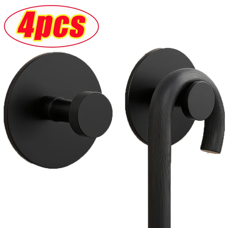 Towel Hooks Extra Sticky Stainless Wall Coat Racks Rustproof Hook Holder Wall Mount Punch-free Hanger for Kitchen Bathroom Home