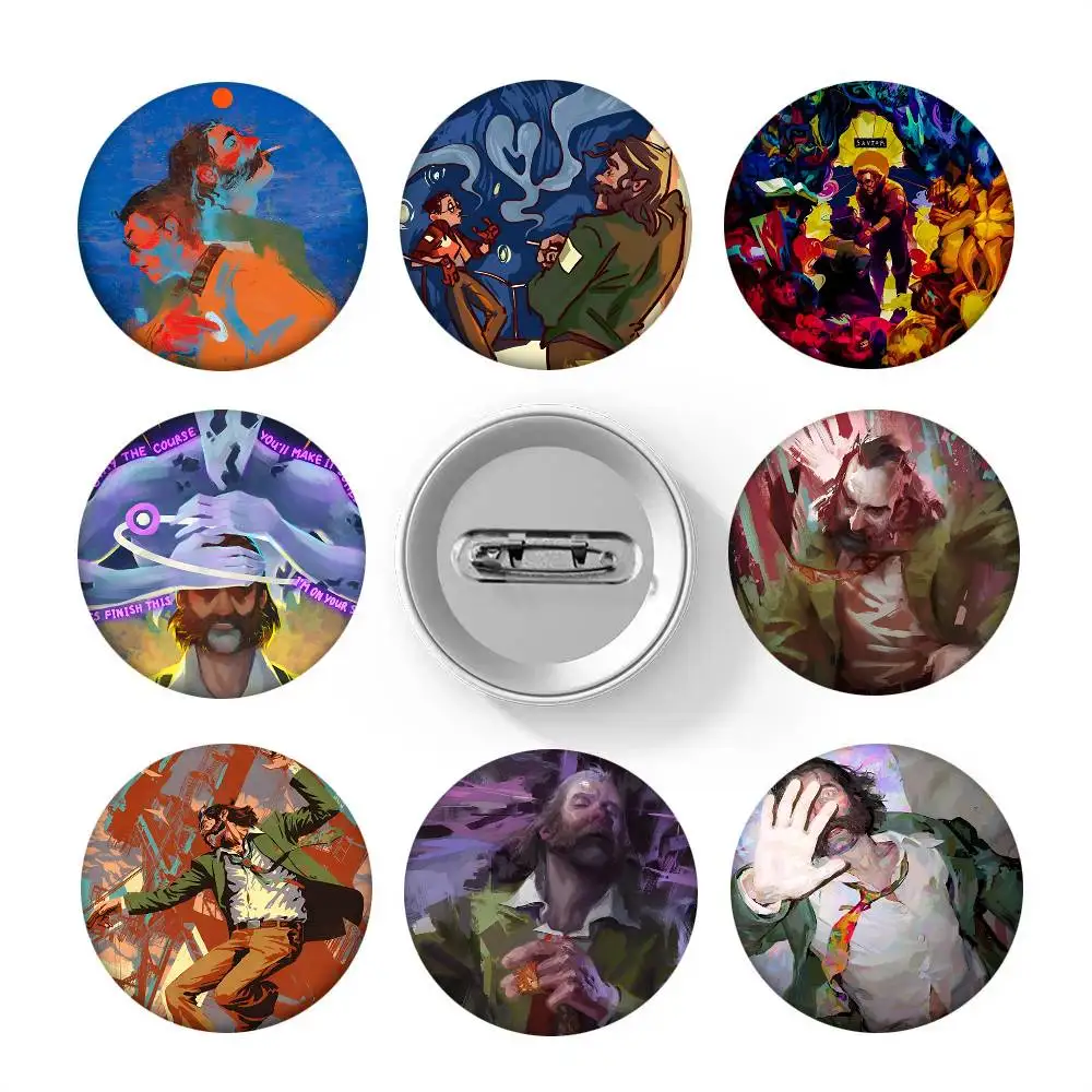 Game Disco Elysium Round Badges Can Be Used To Decorate Clothes And Backpack Pins