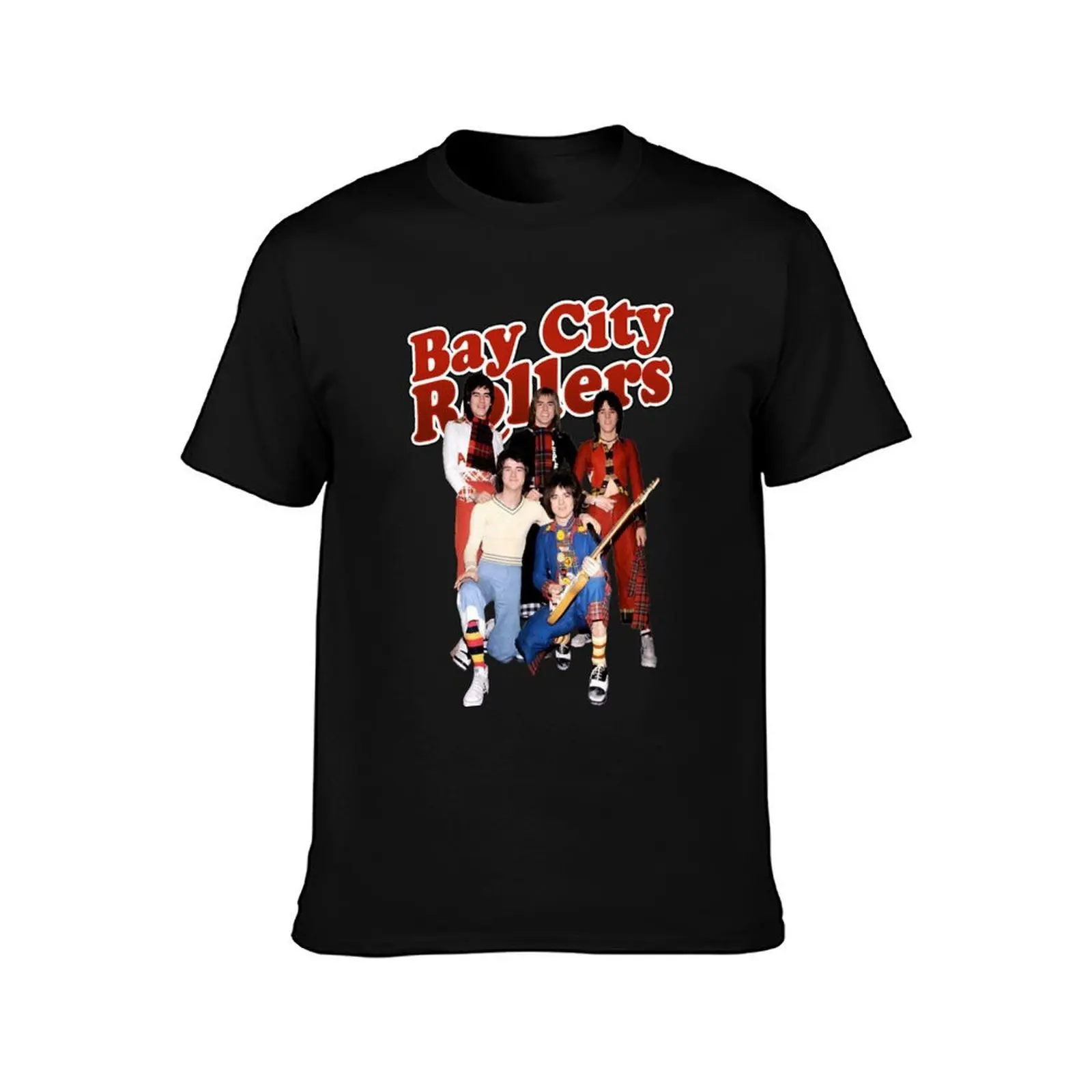 Vintage Photograp Band Bay City Rollers Music RockCute Graphic Gifts T-Shirt, Summer Casual Cotton Tee, Vintage Graphic Print