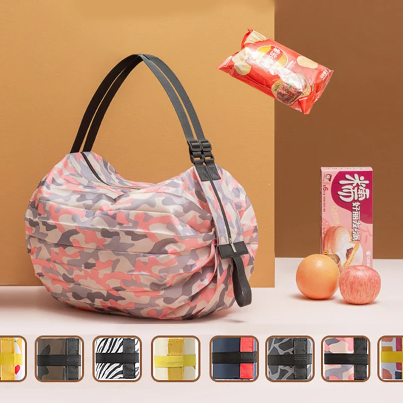 

1pc Folding Eco-friendly Shopping Bag, Travel One Shoulder Portable, Thickened Large Grocery Bag, Supermarket Eco-friendly Bag