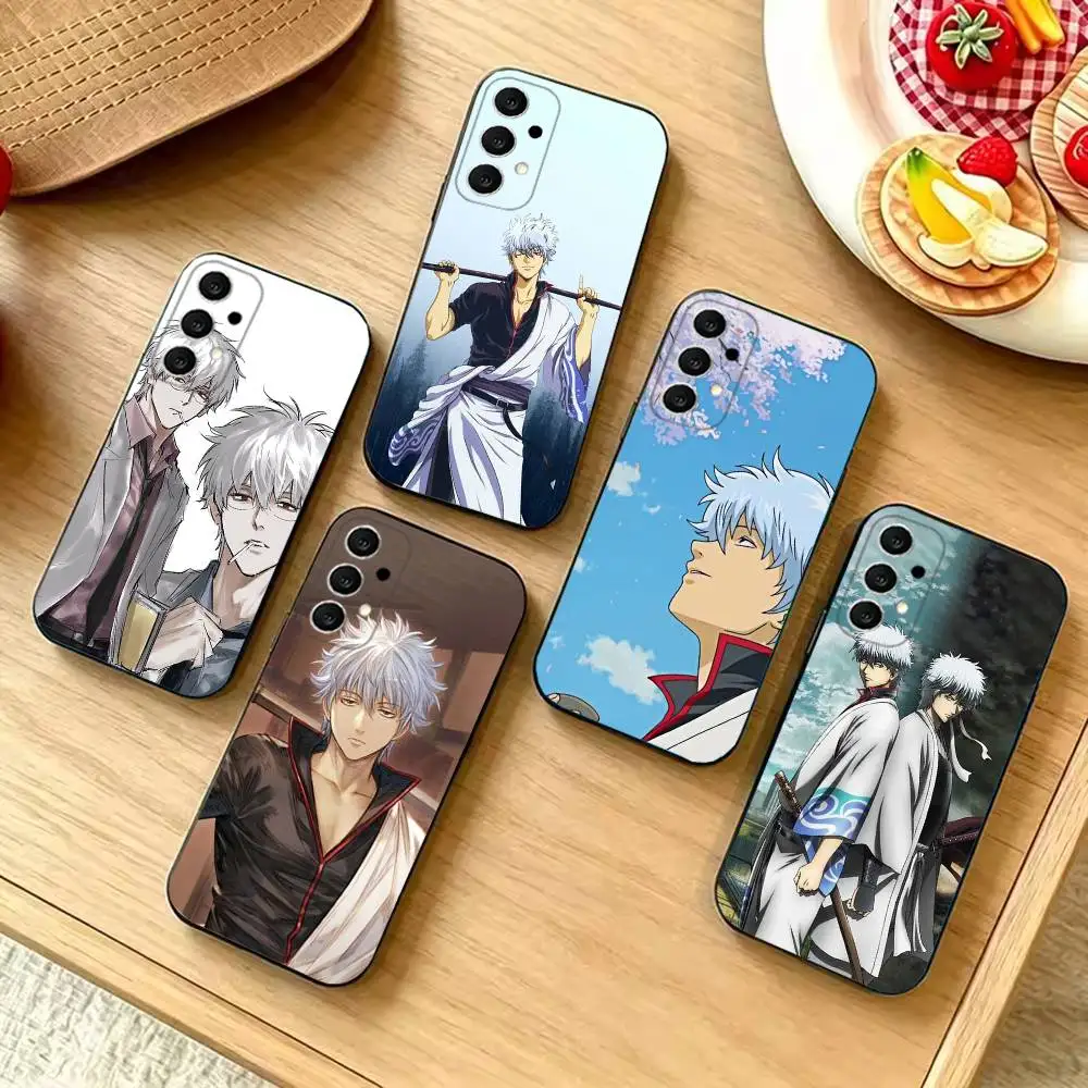 Hot Anime G-Gintama Fashion Black Protective Phone Cover, Suitable for Samsung S20-S26,Ultra,Plus,FE,Lite,5G