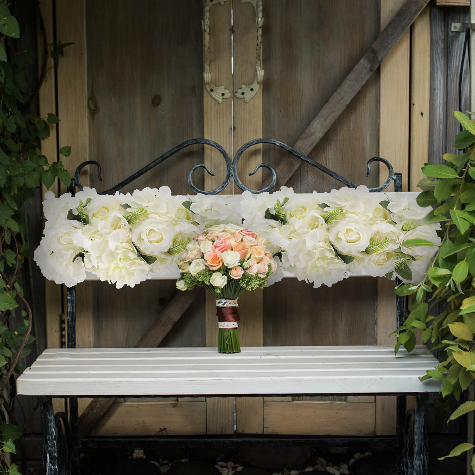 

Artificial Silk Rose Wedding Decor Hanging Fake Flower Wall Panel Simulation Flower Arrangement Party Ceremony Home Decor