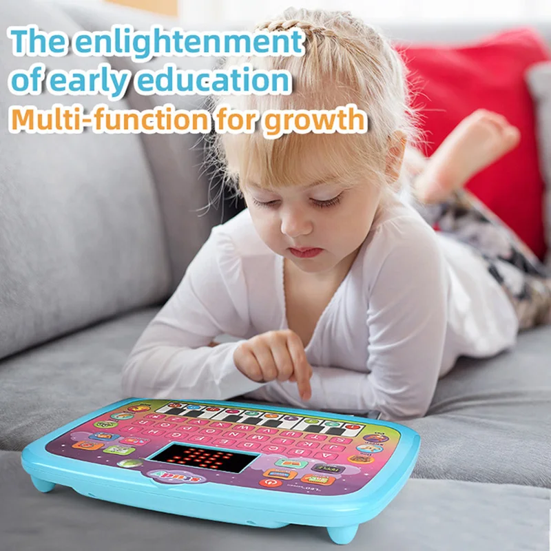 Kids Tablet Multifunctional English learning machine with LED Screen Early Development Interactive Electronic Toy for Boys Girls
