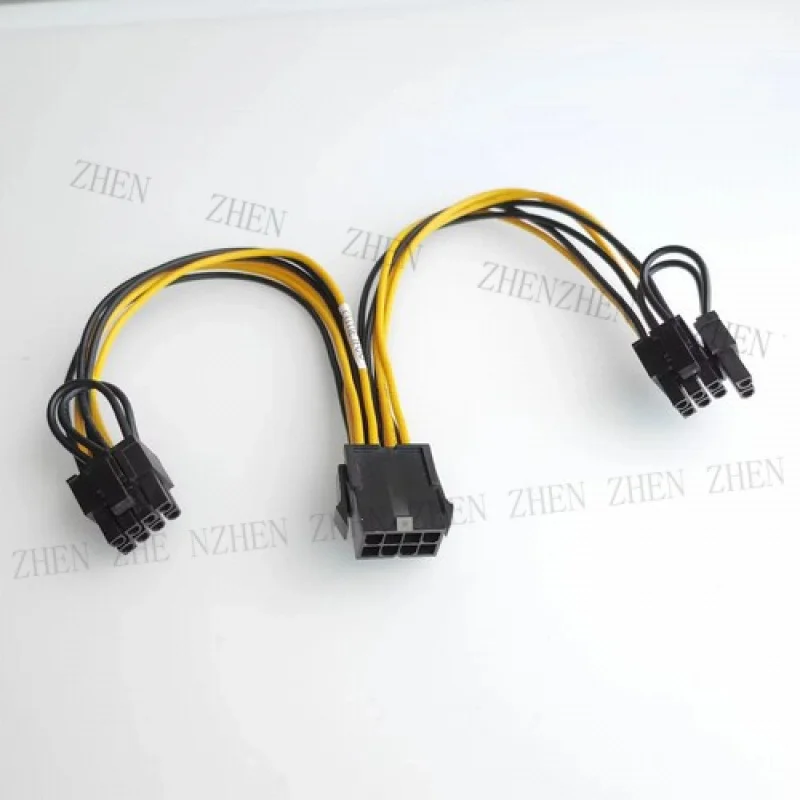 Y Y CPU 8pin Female To Dual PCI-E Express Graphics Card GPU 8P 6Pin Male Power Cable