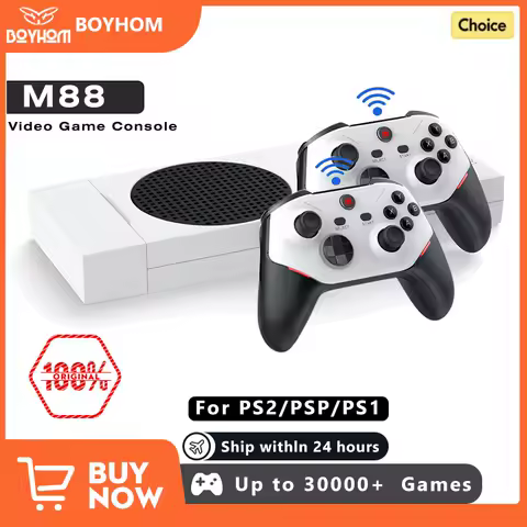 BOYHOM M88 4K Retro Video Game Console ARMMali-G52GPU Game Stick Wireless Gamepad Built-in 20000 Game for PS2/PS1/SS/DC/N64/MAME