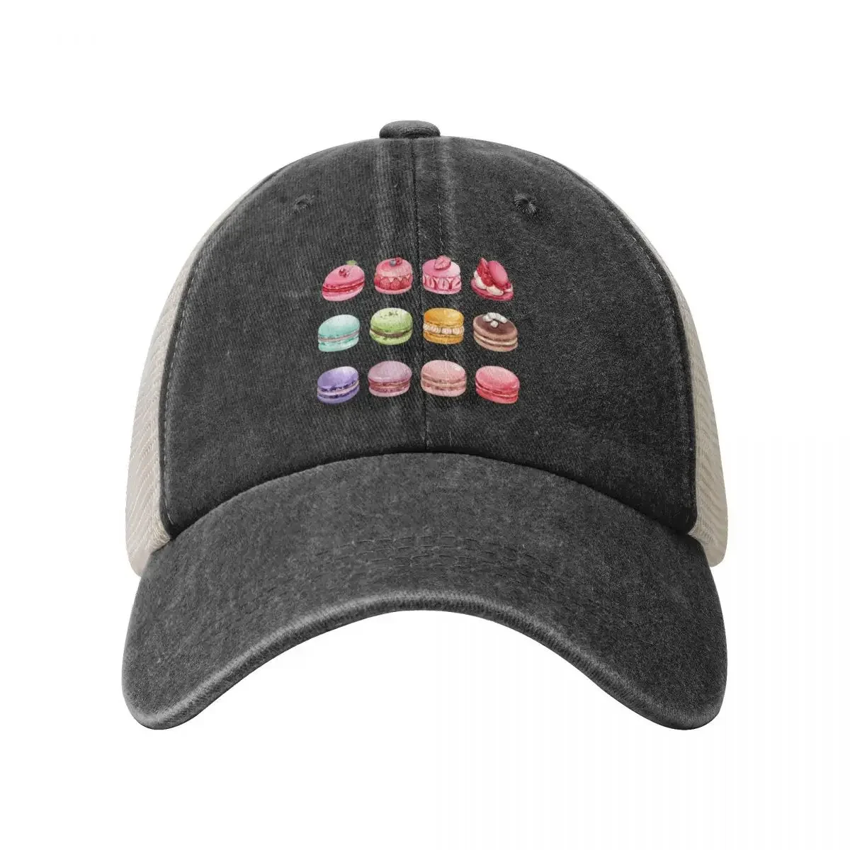 Assorted Colorful Macarons Set Baseball Cap New Hat Visor Hood Hat Man Luxury Women's Beach Visor Men's