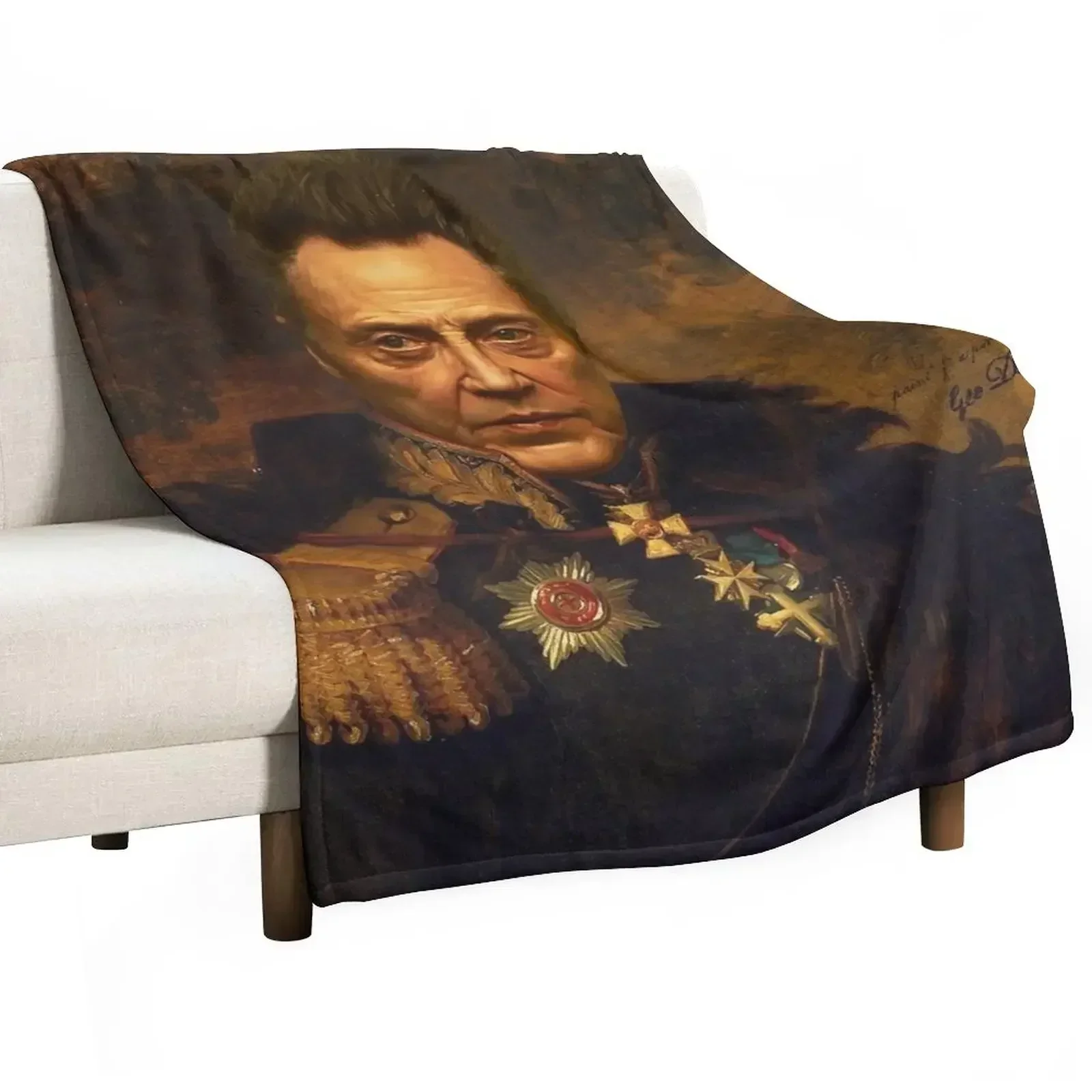 Christopher Walken - replaceface Throw Blanket Giant Sofa Soft Big For Sofa Thin valentine gift ideas Blankets