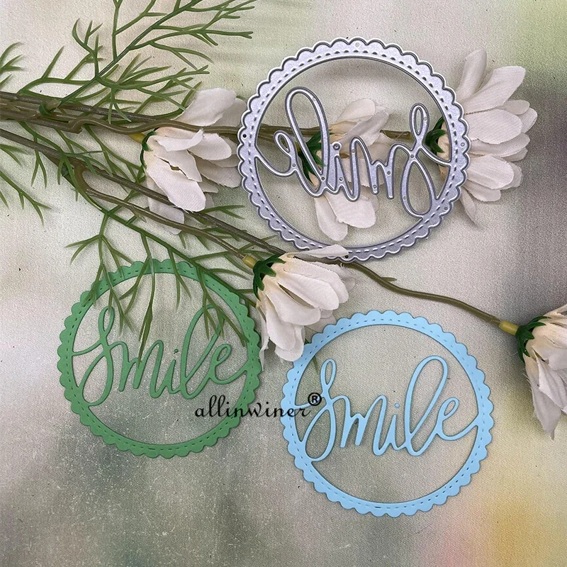 Smile letter ring Metal Cutting Dies Stencils For DIY Scrapbooking Decorative Embossing Handcraft Die Cutting Template