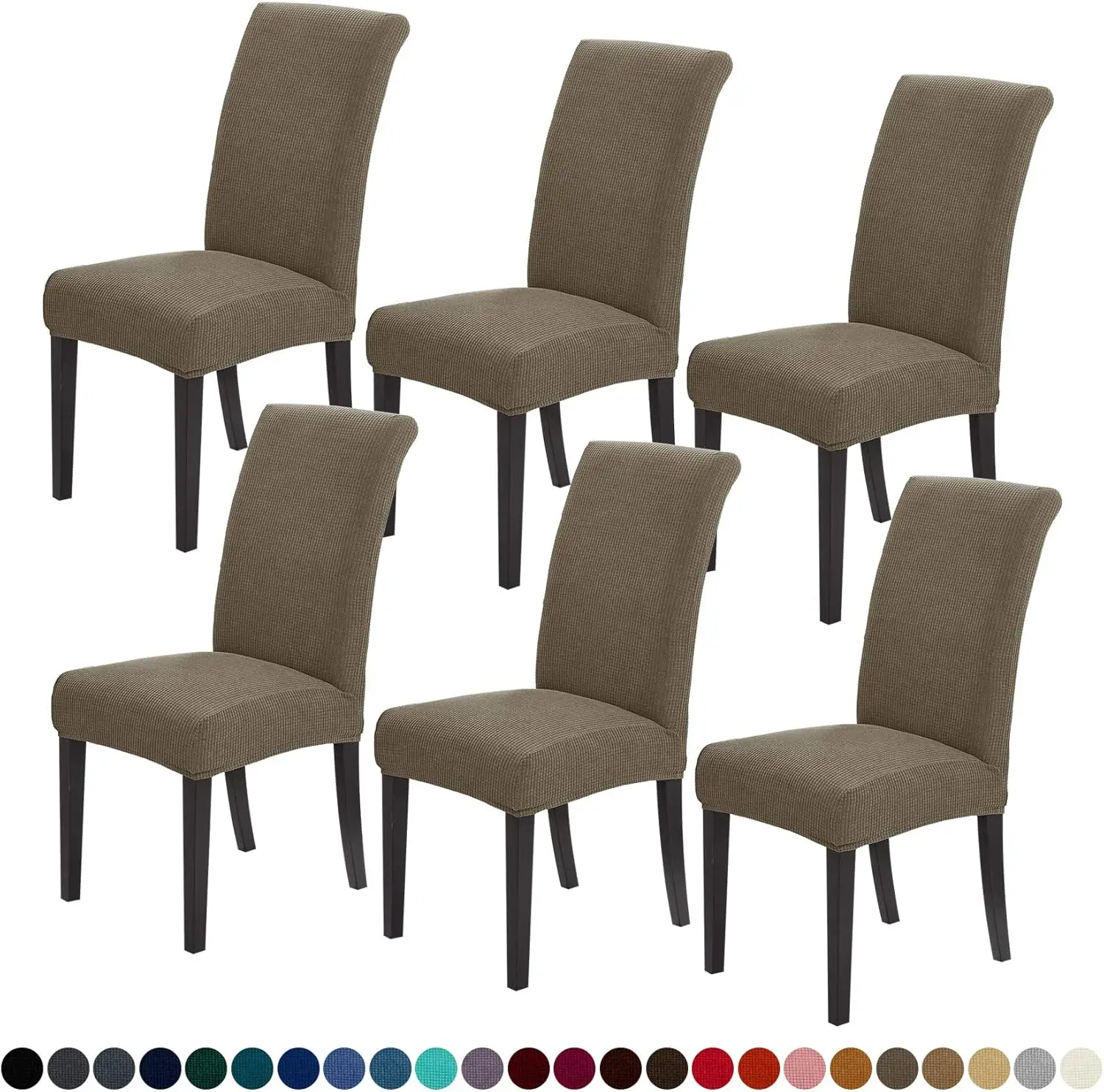 

Chair Covers For Dining Room Set Of 6,Dining Chair Slipcovers Stretch Dining Room Chair Covers Seat Protector,Washable Parsons