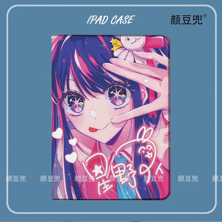 OSHI NO KO Anime Hoshino Ai  Samsung Galaxy Tab S7 FE 11 in 2021 S6 Case SM-T220/T225 Tri-fold stand Cover Galaxy tab s6 lite