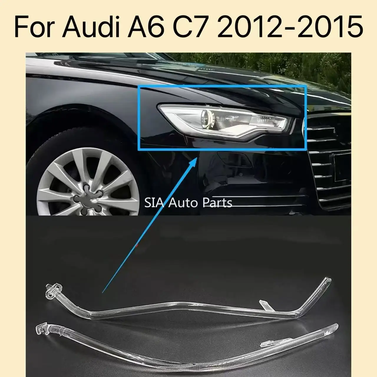 

DRL For Audi A6 C7 2013-2015 Daytime Running Lights Light Guide Plate Daytime Running Light Tube Car Daytime Running Light Strip