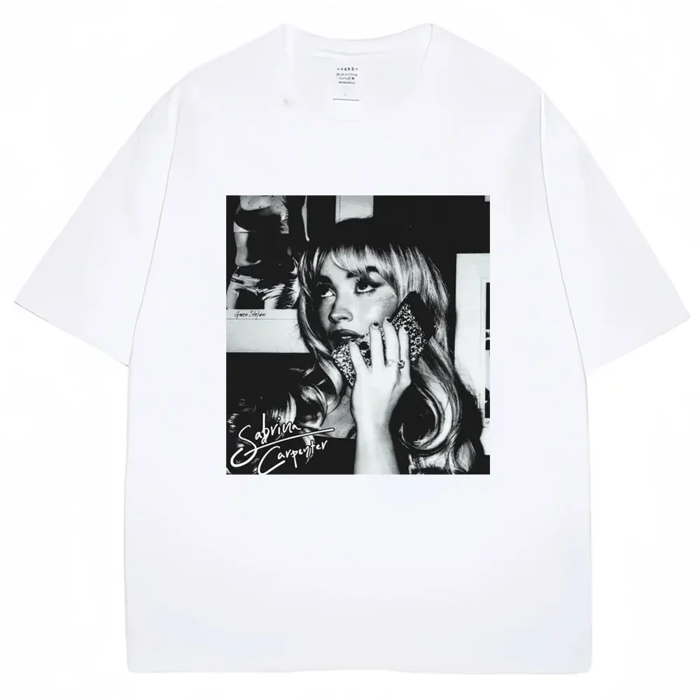 Vintage Sabrina Carpenter T-shirt Short N Sweet Tour Fashion Hip Hop Cotton Oversized T Shirt Men Women Y2k T Shirts Fans Gift image 4