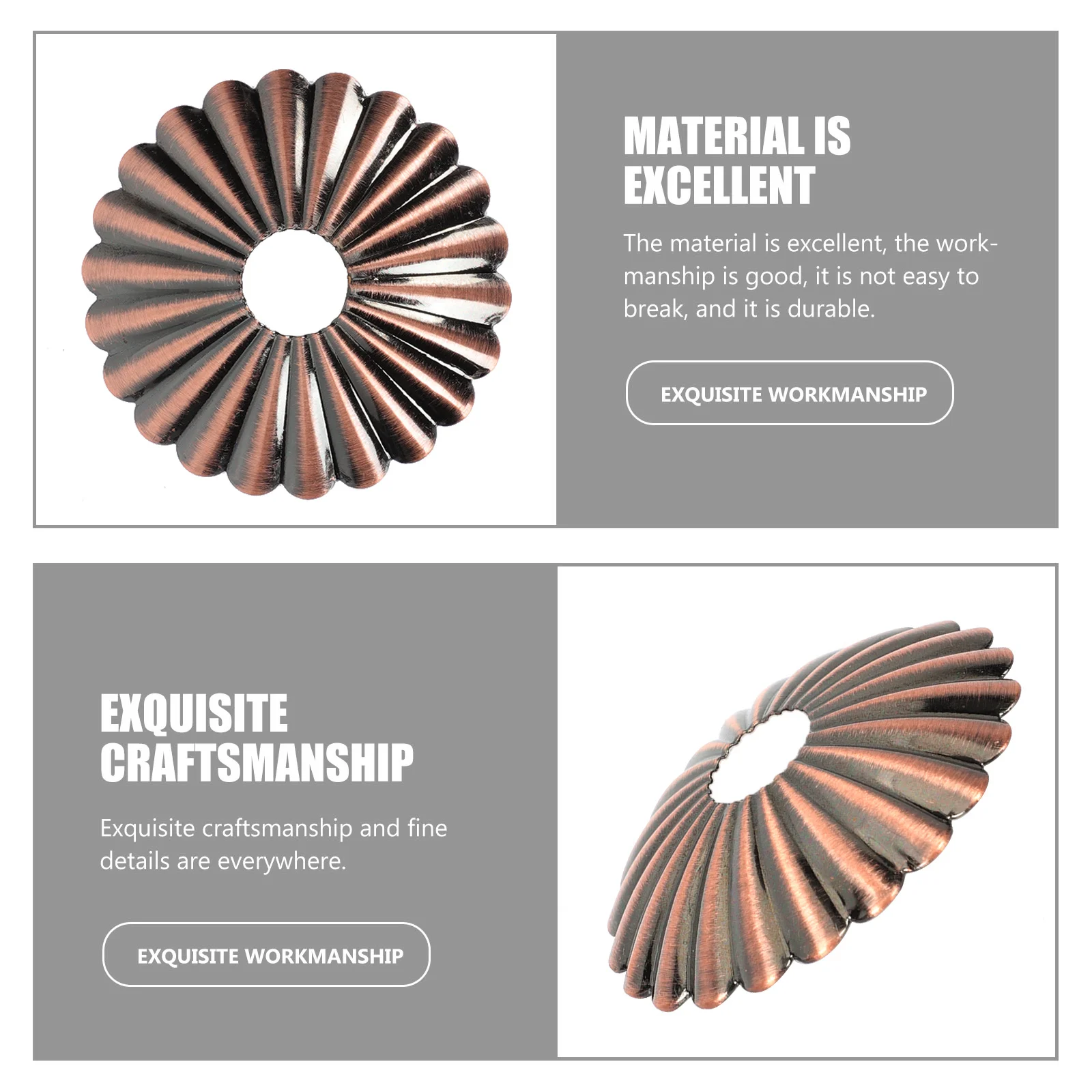 

10pcs Lamp Cover Iron Flower Design Table Lamp Gasket For Home Decoration Led Light Fixture Replacement Lighting Accessory