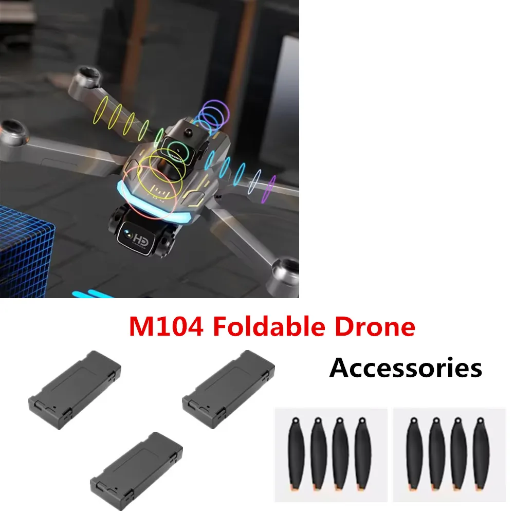 

Складная батарея для дрона с управлением экраном M104, оригинальные запасные части 3,7 В, 1800 мАч/лопасти пропеллера/использование для деталей дрона M104