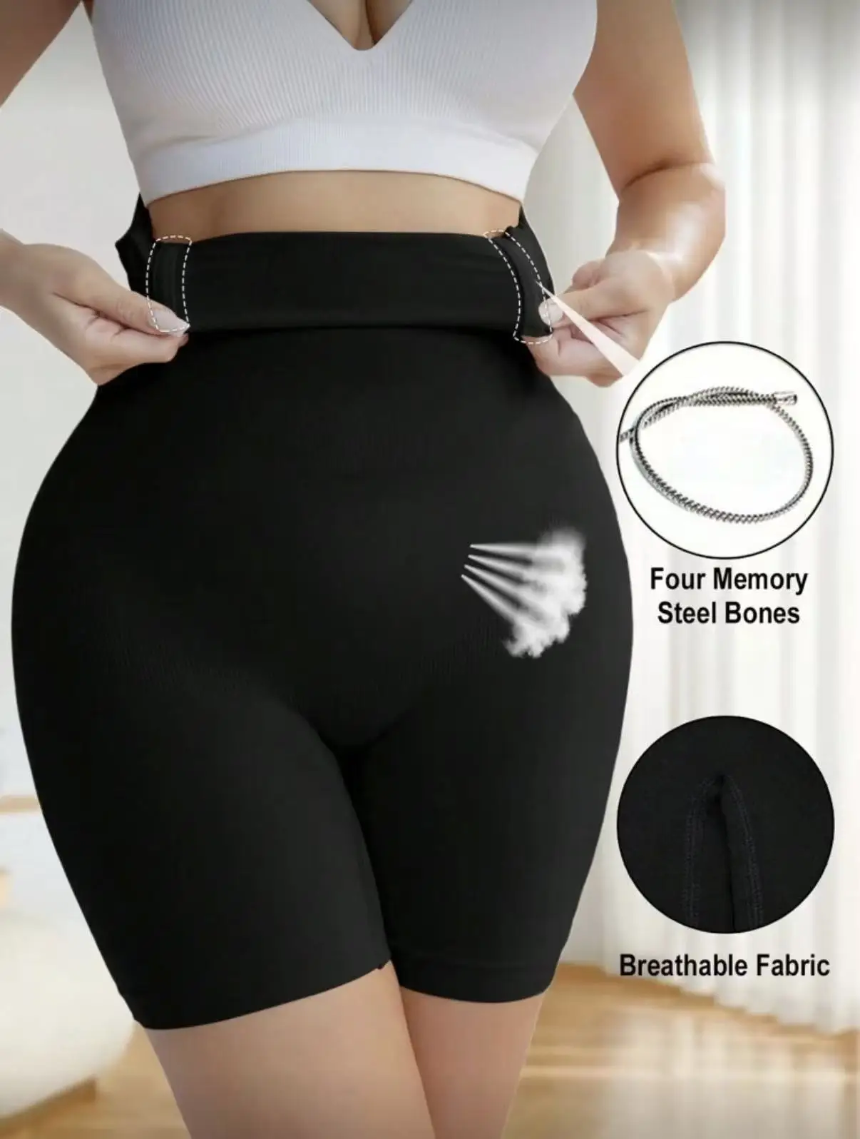 Women High Waist Tummy Control Shapewear Shorts Seamless Body Shaper Slim Thigh Compression Underwear For Daily Wear