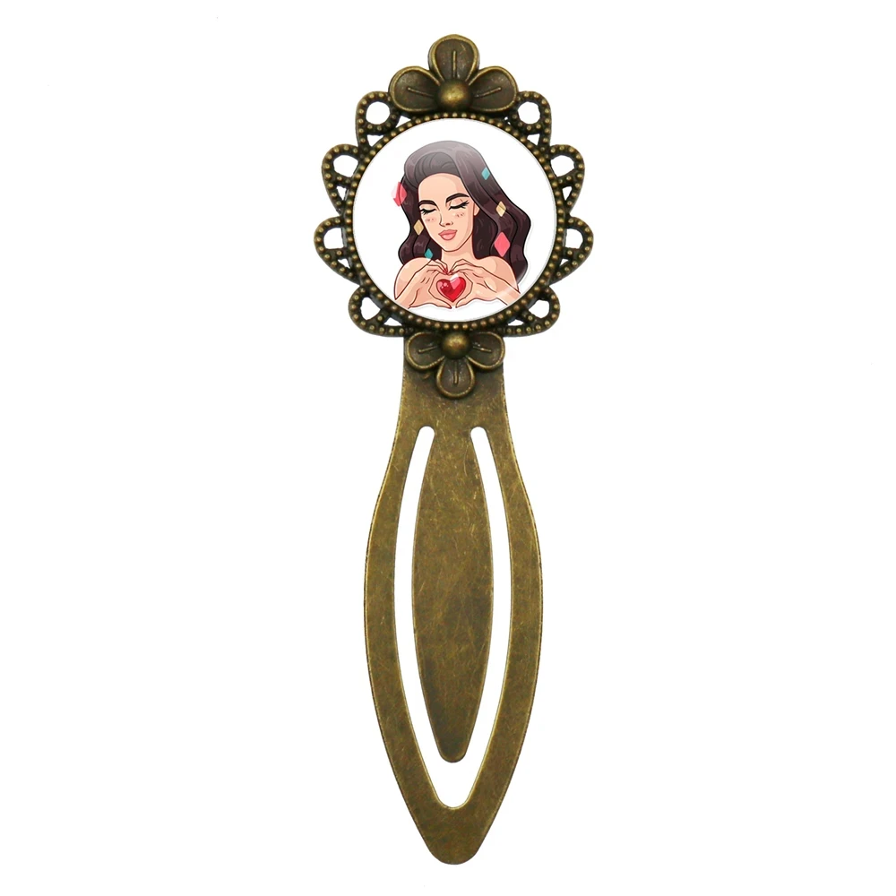 20mm Bookmarks Handmade Making Lana Del Rey Glass Cabochon Charm Bookmarks Fashion Star Jewelry For Friends Gifts