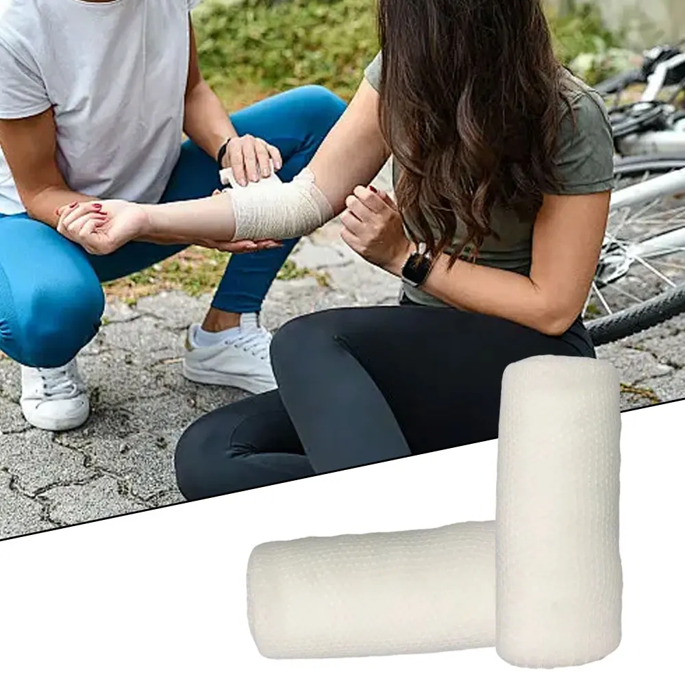 

12Roll PBT Elastic Hemostatic Bandage Hemostatic Pad Sterile Wound Dressing Trauma Bandage Disposable First Aid Bandage Roll