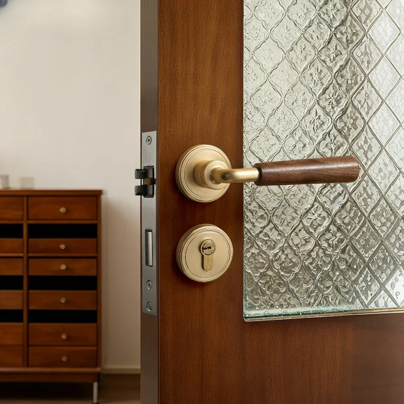 Simple Aluminum Alloy Door Lock, Indoor Bedroom, Household Door Handle, Kitchen Bathroom Split Lock, Silent Lock