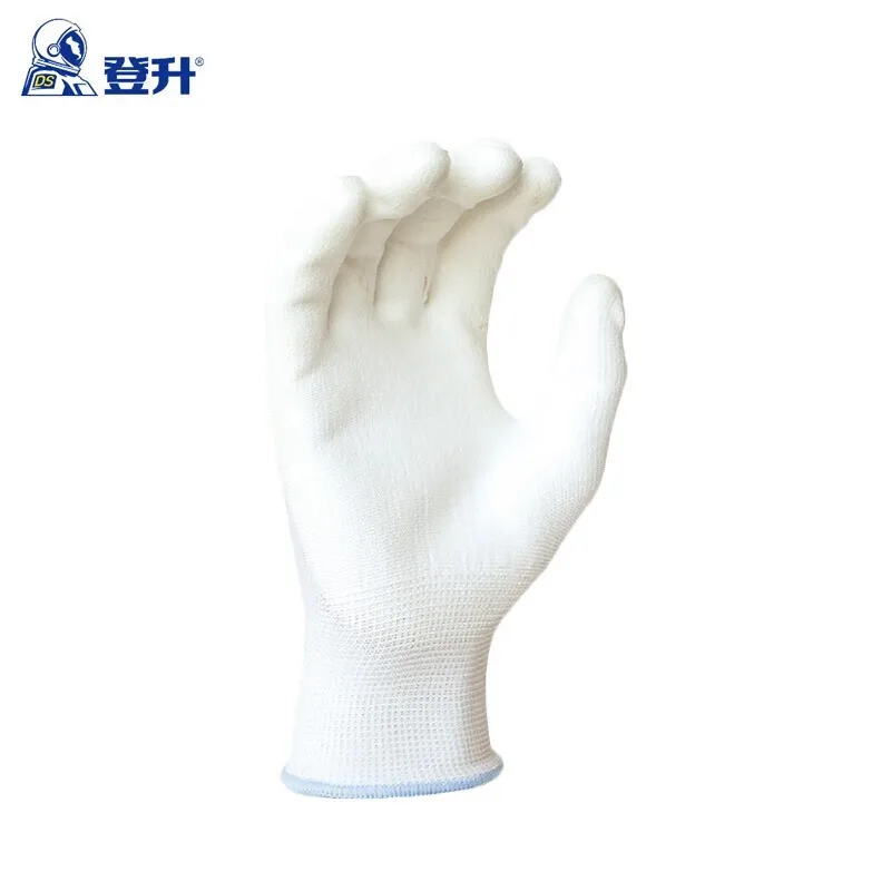 High Elasticity Dip-coated Polyurethane Work Gloves, 13-gauge Polyester Knit, Abrasion-resistant, Waterproof And Anti-static