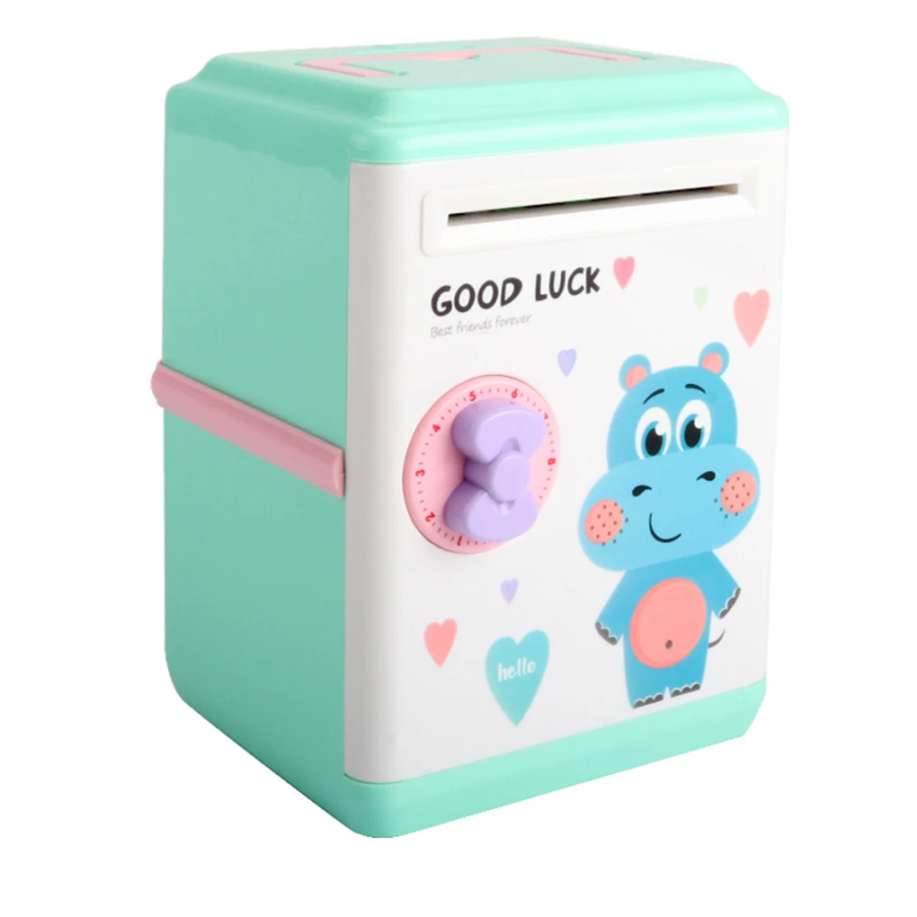 

Детский автоматический ящик для экономии денег, детский мультяшный банк, сейф для монет, банкомат, пароль, подарки на день рождения, наличная игрушка