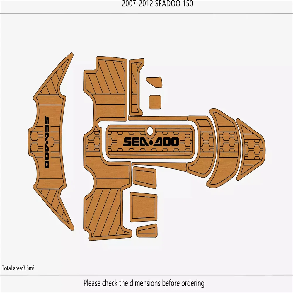 

2007-2012, seadoo 150, платформа для плавания в кабине, лук, 1/4 дюйма, 6 мм, искусственный напольный коврик из вспененного этилвинилацетата, самоклеящийся напольный коврик в стиле SeaDek, маринемат, Gatorstep