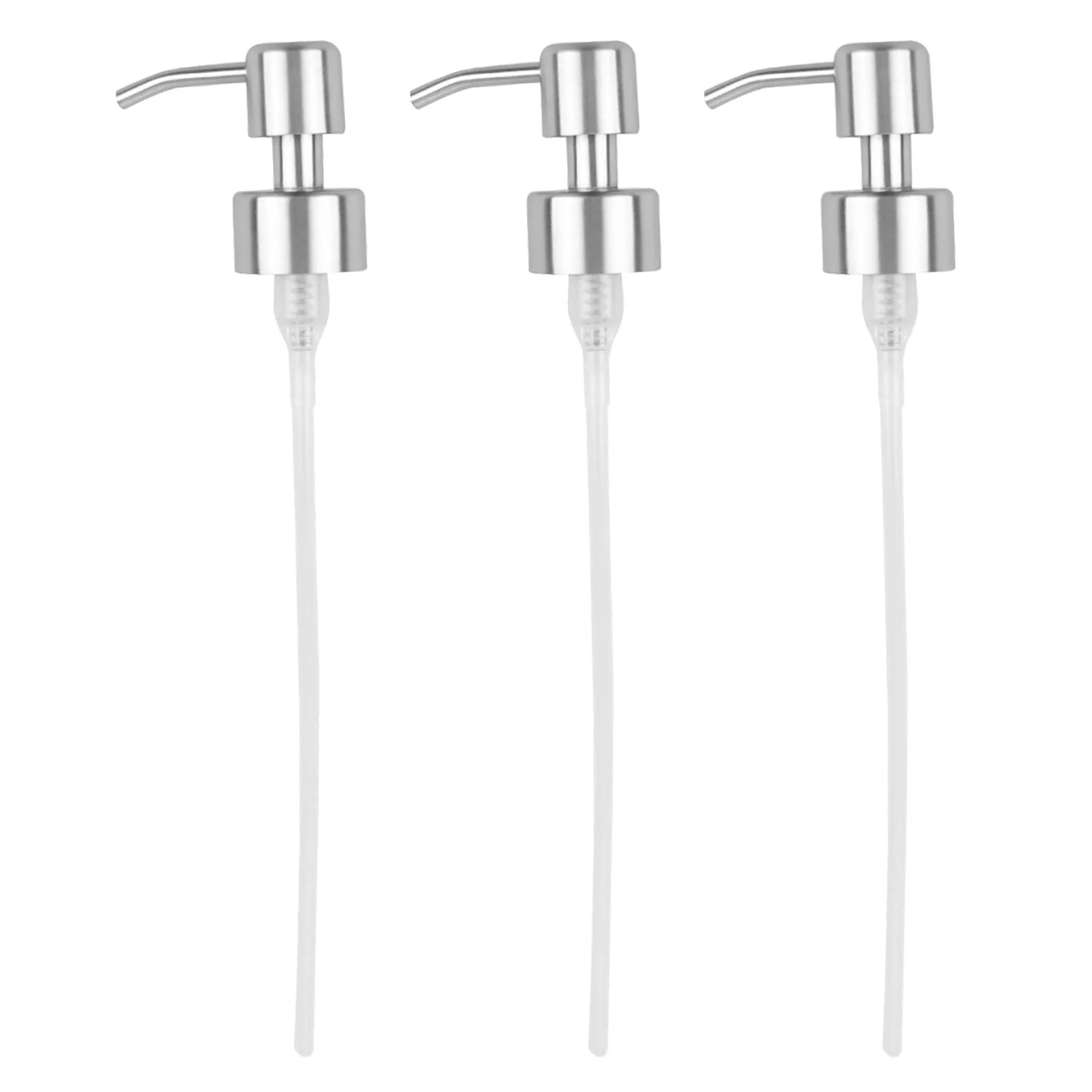 

3Pcs Stainless Steel Soap Dispenser Pump Head Replacement Spare for 28 400 Neck Size Universal Bottle Pump Replacement Metal