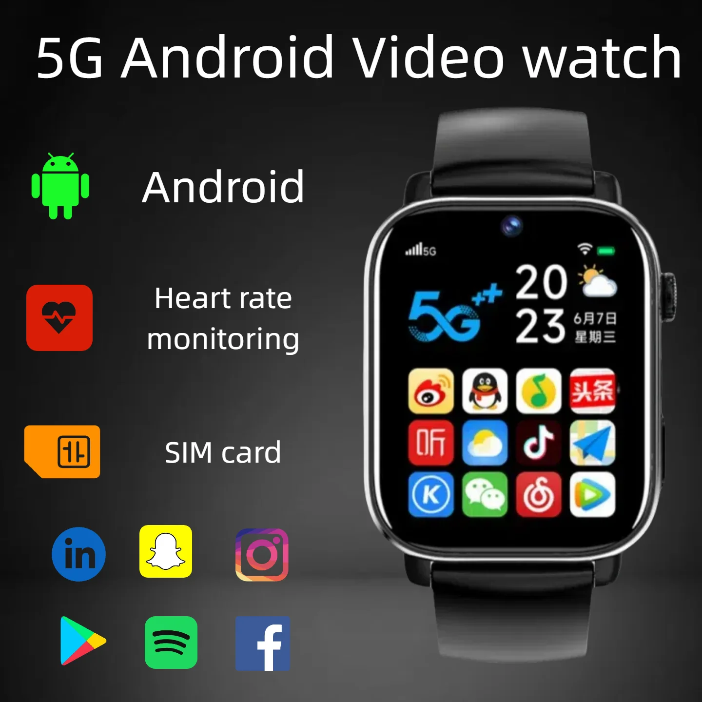 

Полная сеть 4G/5G Android Smartwatch I1 с HD-камерой Wi-Fi SIM-карта GPS Google Play Смарт-часы для студентов и детей