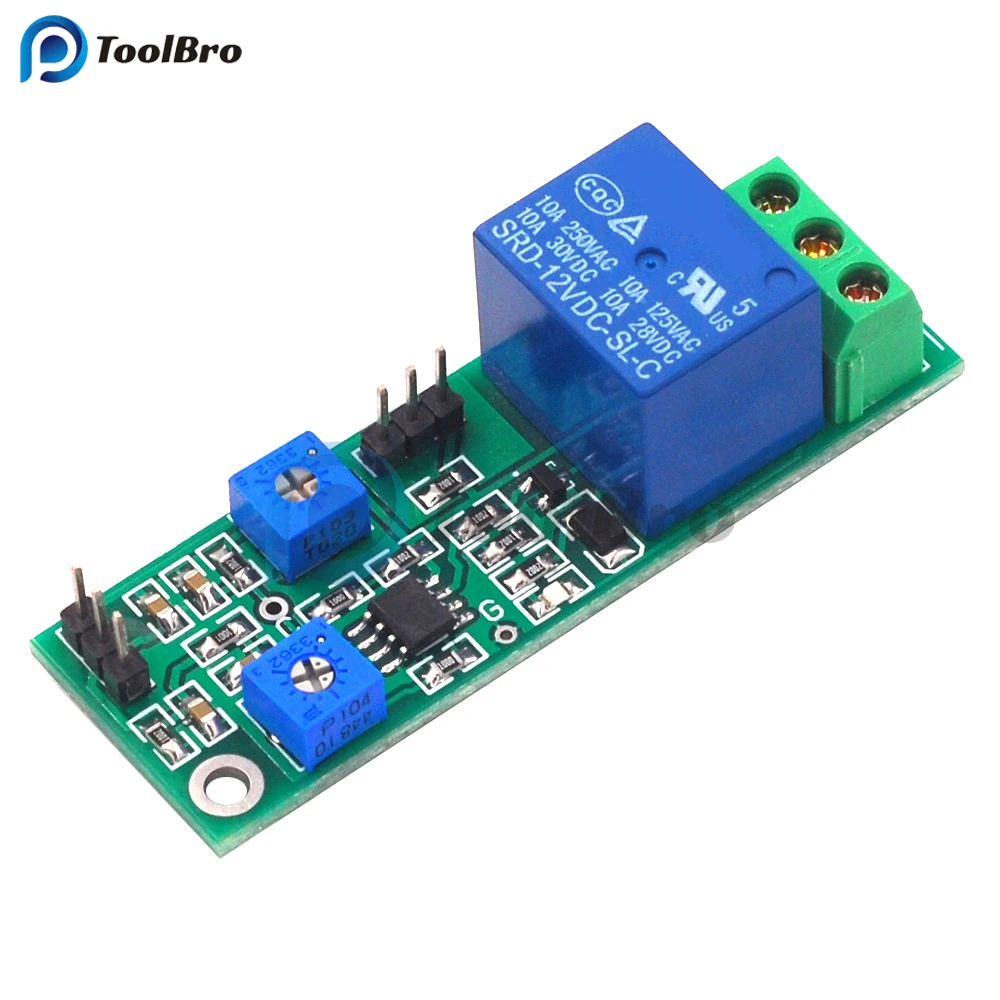 12V Hysteresis Voltage Comparator Module Threshold Adjustable Switching Value Relay Dual Output Jitter Elimination Control Board 