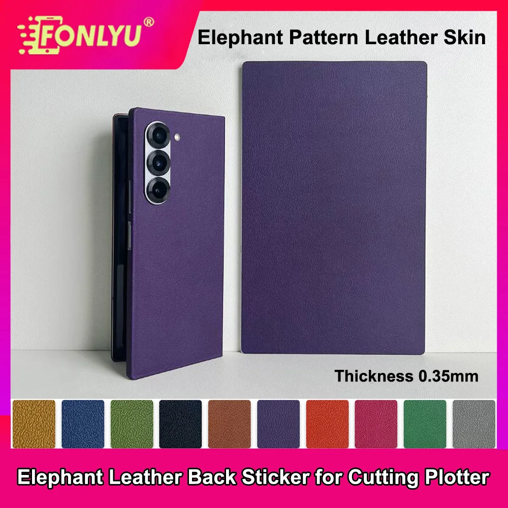 

FONLYU 20pcs Leather Texture Phone Skin Wrap Decoration Stickers for Cutting Machine Rear Back Films for Phone Accessory Store