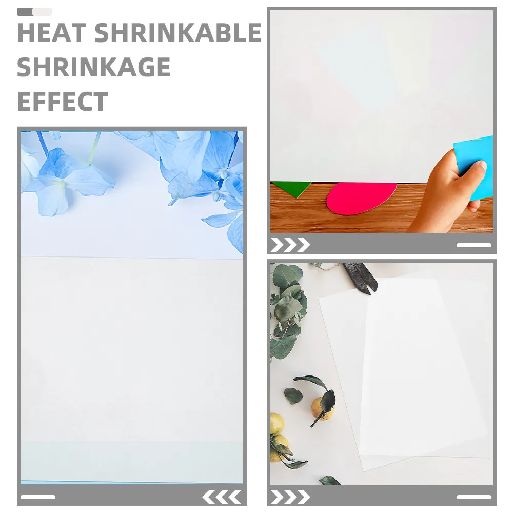 Printable Shrinkable Film Sheets Heat Shrink Plastic Material For Diy Crafts Art Activity Craft Making Paper
