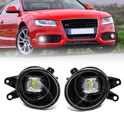 For Audi A4 B6 2001 2002 2003 2004 2005 Car Front Bumper Fog Lamp Assembly LED White Headlight Angel Eyes DRL Accessories 12V