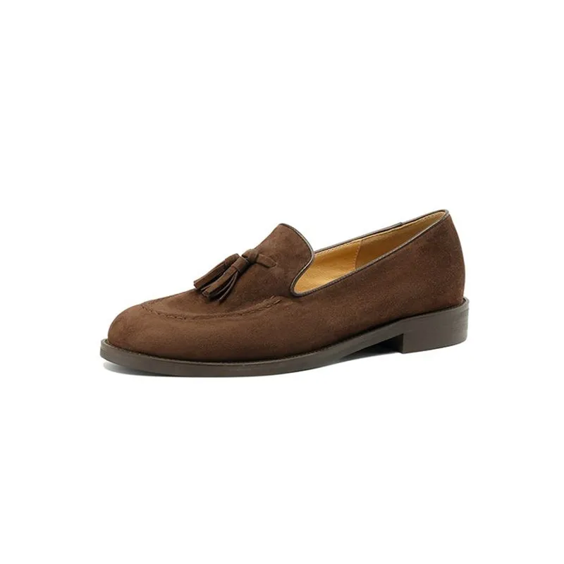 New Winter Sheep Suede Women Pumps Shoes for Women Fashion Round Toe Loafers Shoes Zaptos Mujer Low Heels Deep Mouth Shoes
