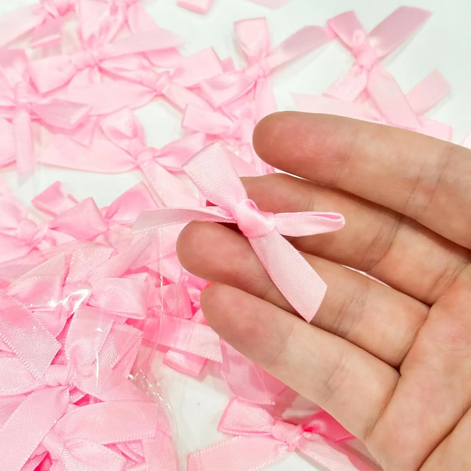 

100 шт., разноцветная лента, лента с бантом, бант ручной работы, сделай сам, подарочная коробка, бант, украшение для праздничной одежды, 3,5*3,5 см