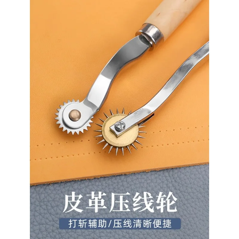 Handmade Leather Goods DIY Pressing Line Pressing Leather Wheel, Tracing Wheel, Point Line Scriber Cutting Assistance