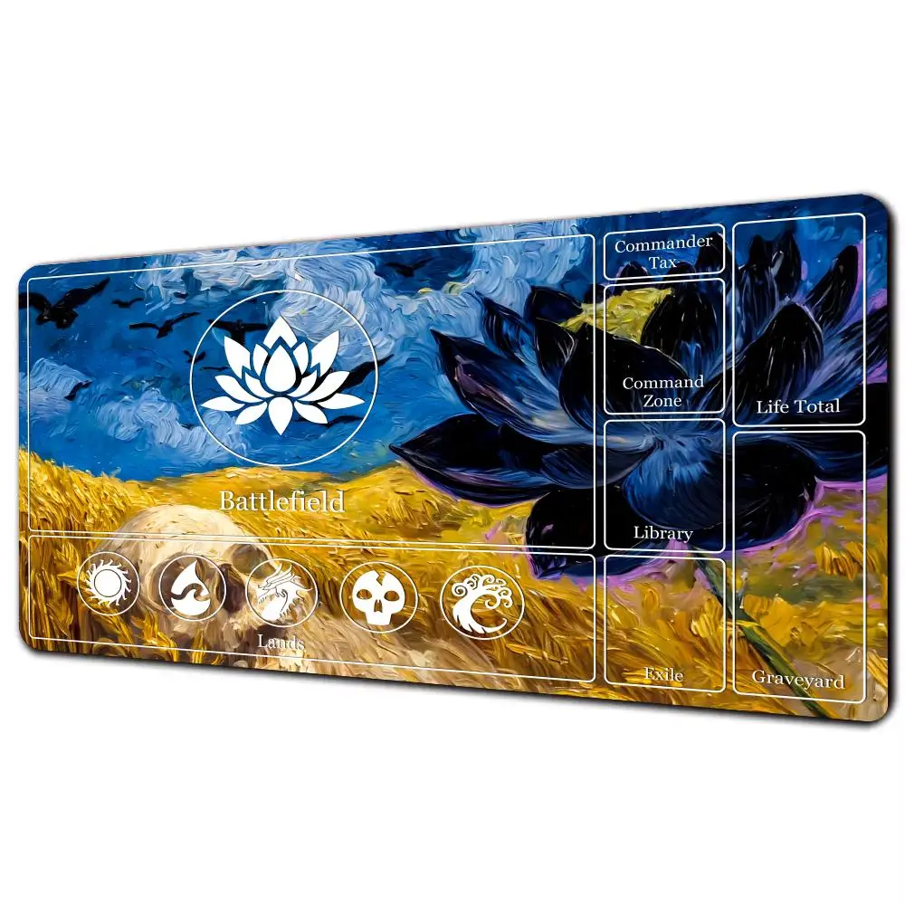 

Magic card playmat with zone Natural landscape design mtg Playmat Desk Mat gamer expansion gaming mouse pad office desk mat