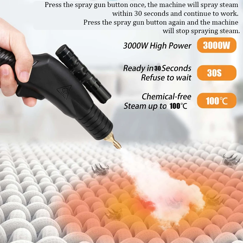 High pressure Handheld steam cleaners for the home multipurpose Car kitchen Stain Removal Car cleaning tools with hot water