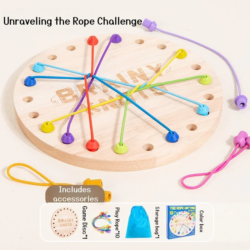 Colorful Rope-Untangling Challenge Toy: Untangle Strings, Train Your Mind. Kids Have a Blast Playing Through Levels and Boosting
