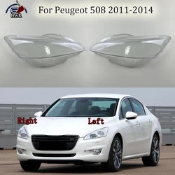 Car Accessories Headlamp Cove Headlight Shell Transparent Lampshade Lens Plexiglass For Peugeot 508 2011 2012 2013 2014