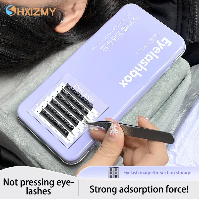 Single Layer Lash Extension Display Box Pallet Storage Box For Individual Suspended Magnetic Sheets Eyelash Protection Box