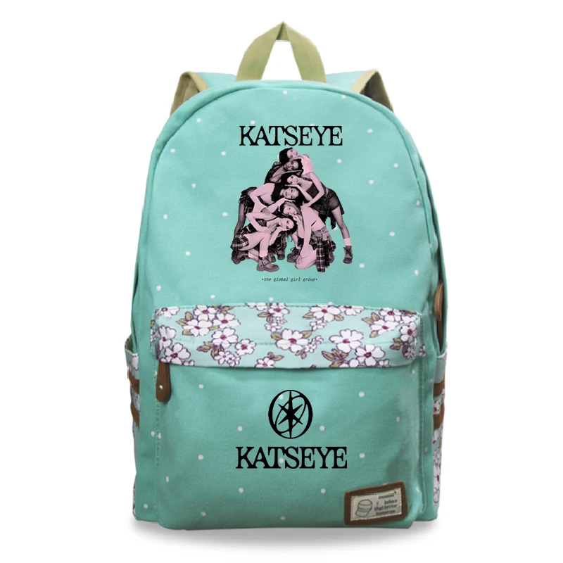 

Fashion KATSEYE Backpack Children School Bags High Quality Canvas Backpack Women Travel Daypack School Bags for Student Girl
