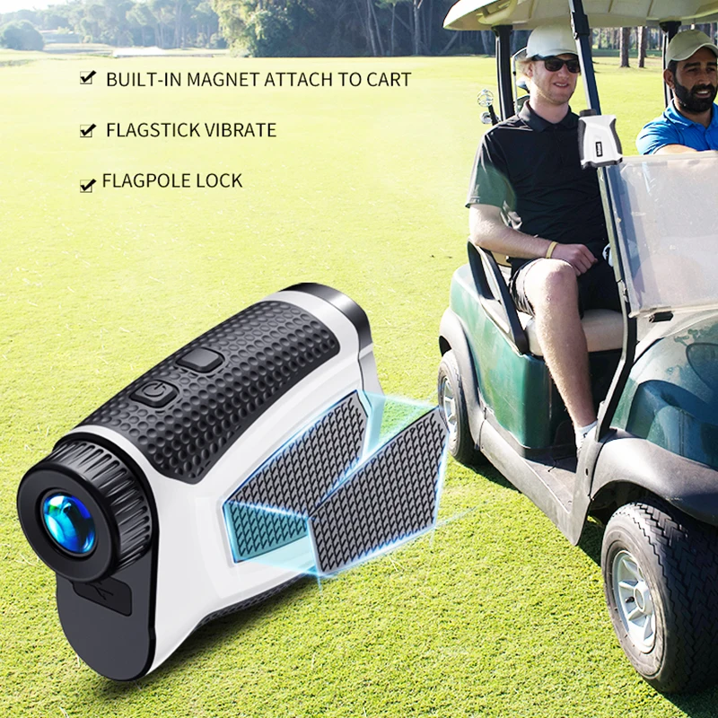 Nohawk 600M 1000Y Golf Laser Rangefinder with 6X Magnification Slope Flagpole Lock Vibration Magnetic Strip for Golf Accessories