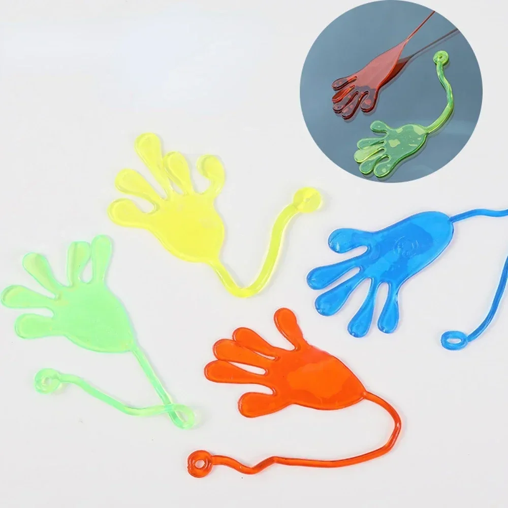 10Pcs Kids Funny Sticky Hands Toy Palm Elastic Sticky Squishy Slap Palm Toy Kids Novelty Gift Party Favors Supplies Toy 2024