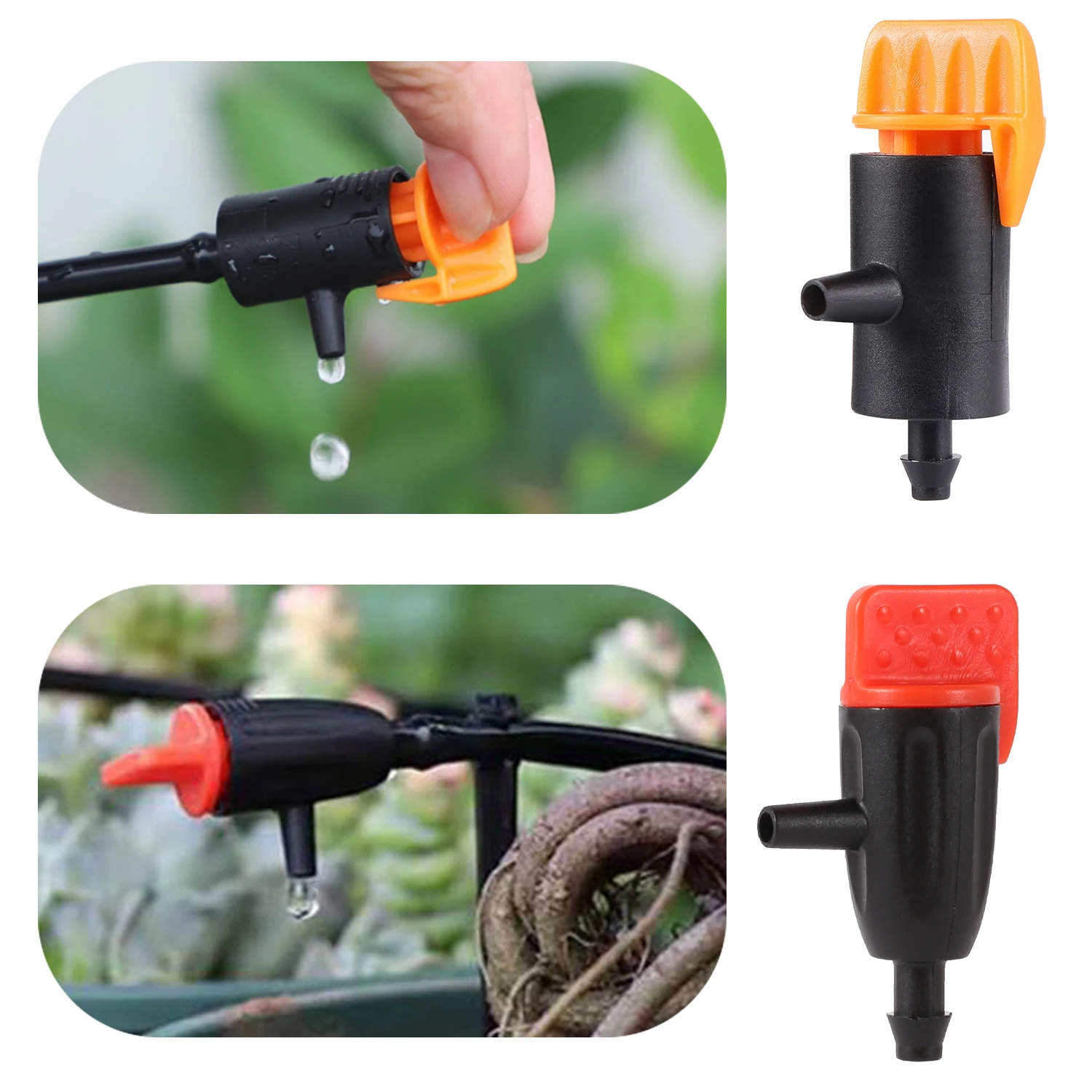 20Pcs 0~60L/0~40L Adjustable Dripper Micro Drip Irrigation Regulator Emitter Garden Folwer Bed Plant Succulent Flower Watering