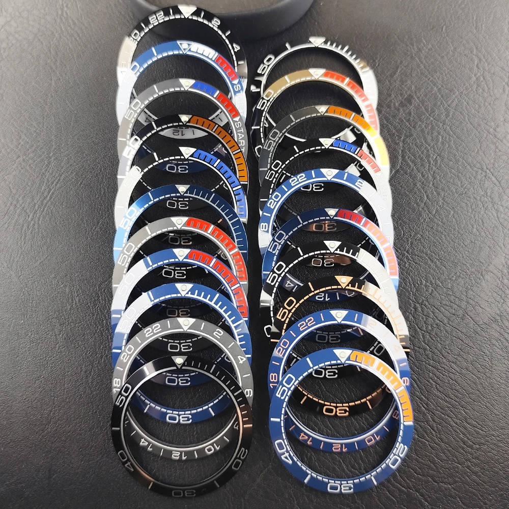 41.5mm bezel tilt watch bezel ceramic/aluminum bezel insert ring 43mm case watch accessories inner diameter 32.7mm watch bezel