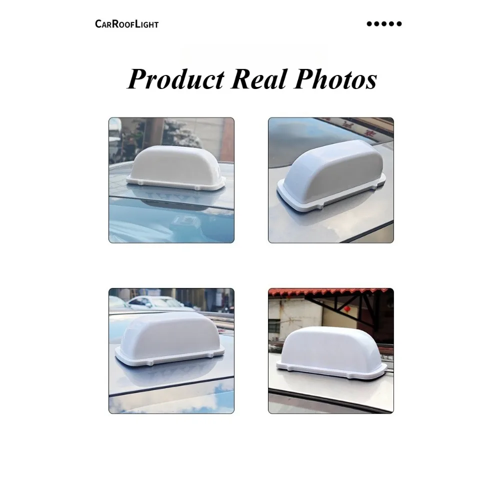 لسيارة أجرة عالمية ضوء سقف السيارة سوبر قوية قاعدة مغناطيسية مستديرة LED علامة إعلانية لملحقات تصفيف السيارة Uber Cab #6